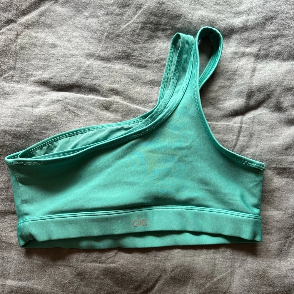 ALO Yoga Teal Sports Bra - Picture 2 of 5